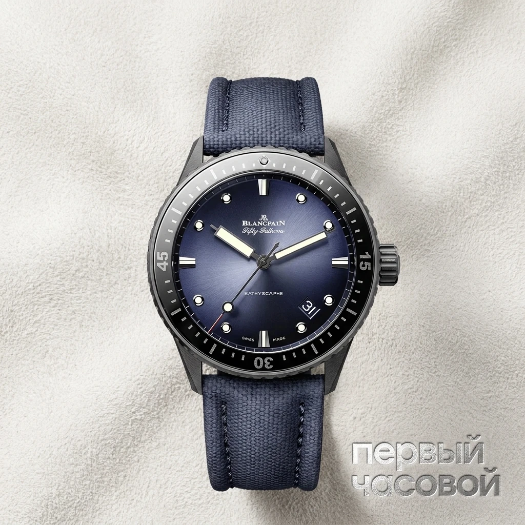 Купить элитные часы Blancpain Bathyscaphe FIFTY FATHOMS Ceramic 43.6 mm 5000A 0140 O52A: в наличии в Москве!