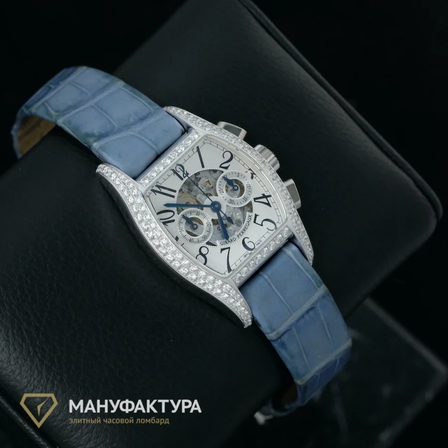 Купить элитные часы Girard-Perregaux Richeville Chronograph Custom Diamonds 2650: в наличии в Москве!