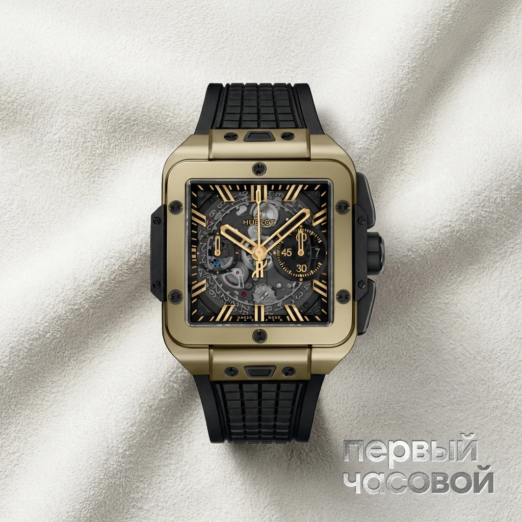 Купить элитные часы Hublot Shaped Square Bang Unico Magic Gold 821.MX.0130.RX: в наличии в Москве!