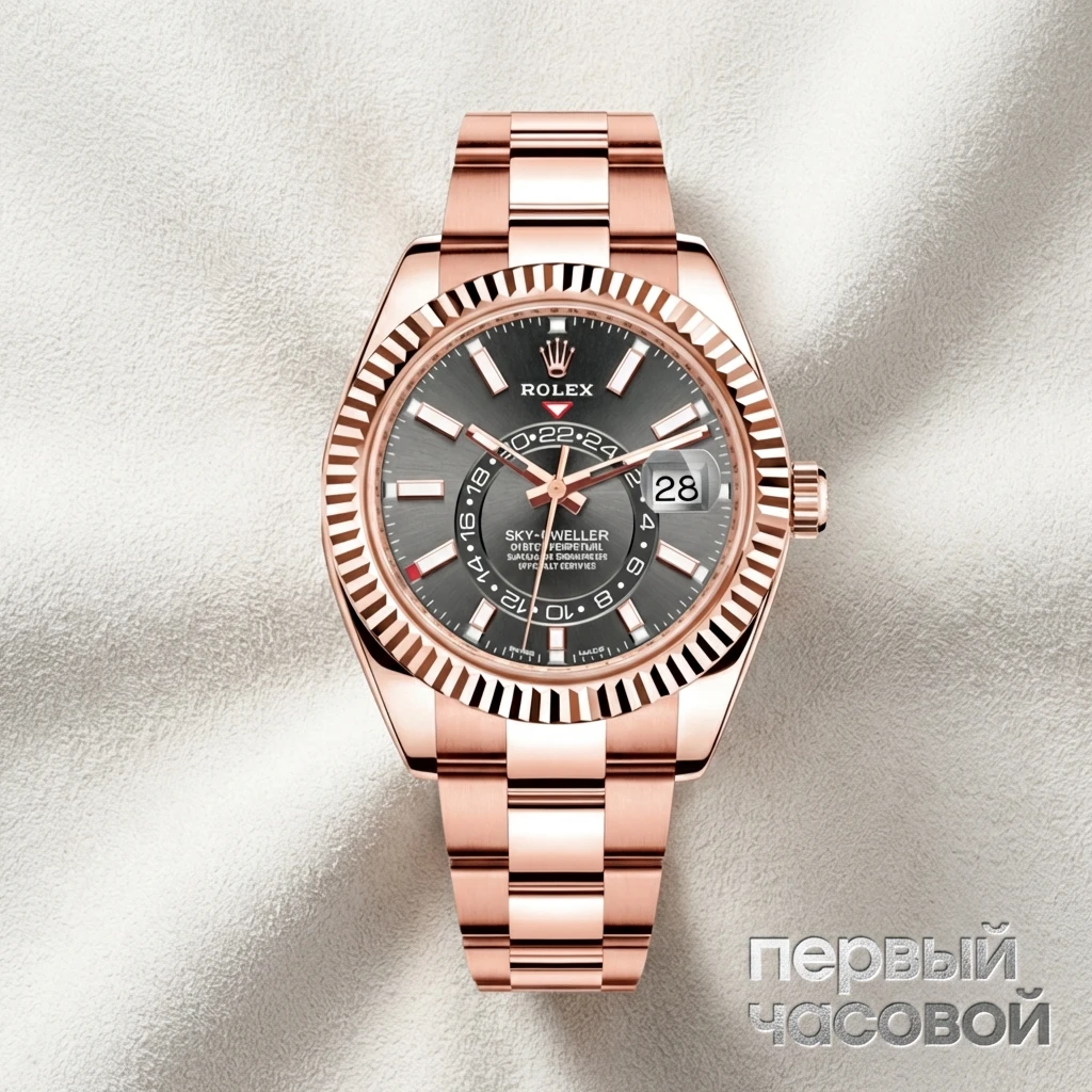 Rolex Sky-Dweller Rose Gold Black Dial 326935