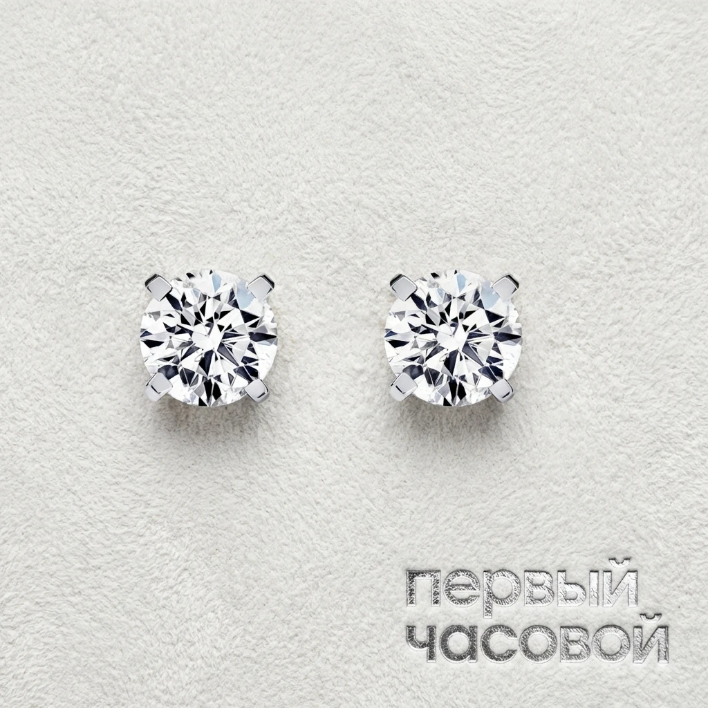 Купить украшение Studio jewelry Серьги 0,50/0,50 ct. G/VVS2 (3 Excellent) : в наличии в Москве!