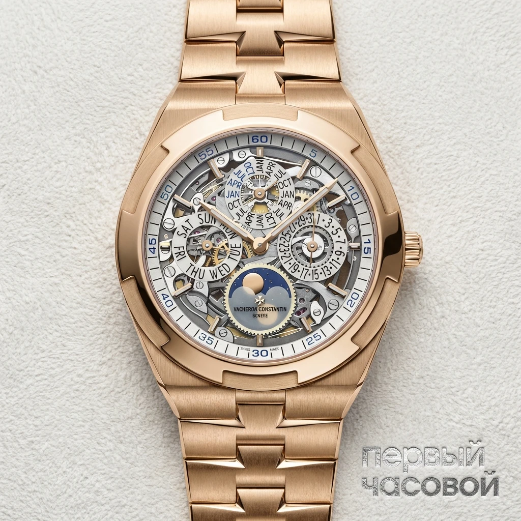 Купить элитные часы Vacheron Constantin Overseas Perpetual Calendar Ultra Thin Skeleton 4300V/120R-B547: в наличии в Москве!