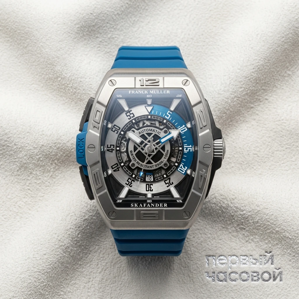 Купить элитные часы Franck Muller Skafander Classic SKF 46 DV SC DT TTNRBR TTNR.BL: в наличии в Москве!