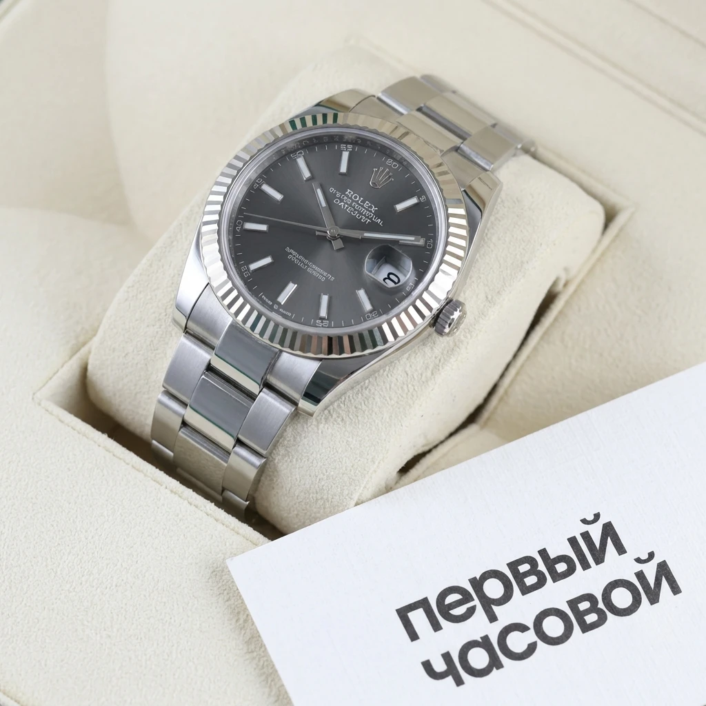 Купить элитные часы Rolex Datejust Ii 41Mm Steel And White Gold Black Roman 116334: в наличии в Москве!