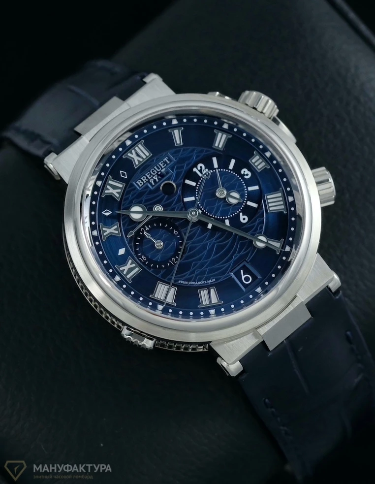 Купить элитные часы Breguet Marine Alarme Musicale Titanium 5547 5547TI/Y1/9ZU: в наличии в Москве!