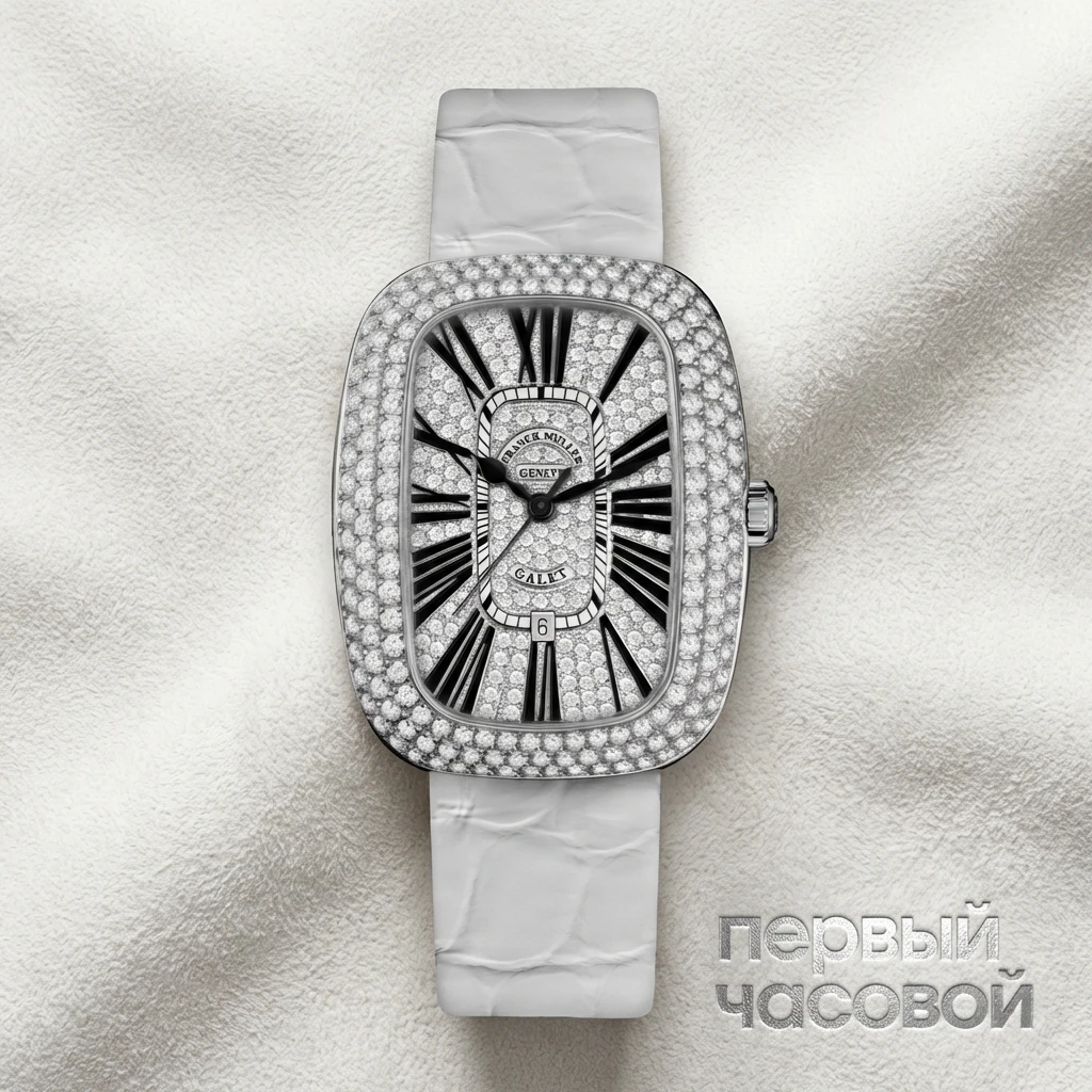 Купить элитные часы Franck Muller Ladies Collection Galet 3000 H SC DT R D3 CD White Gold: в наличии в Москве!