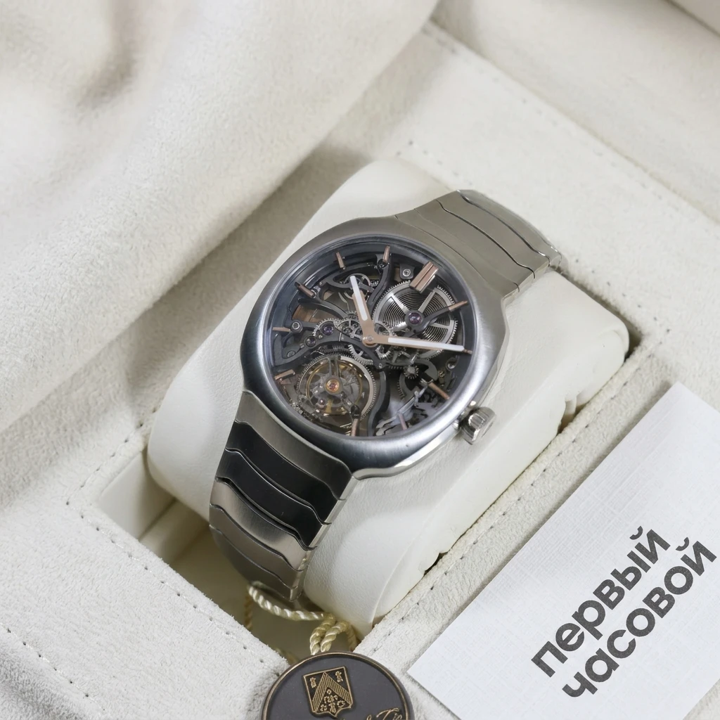 Купить элитные часы H. Moser &amp; Cie Streamliner Streamliner Tourbillon Skeleton 6814-1200: в наличии в Москве!
