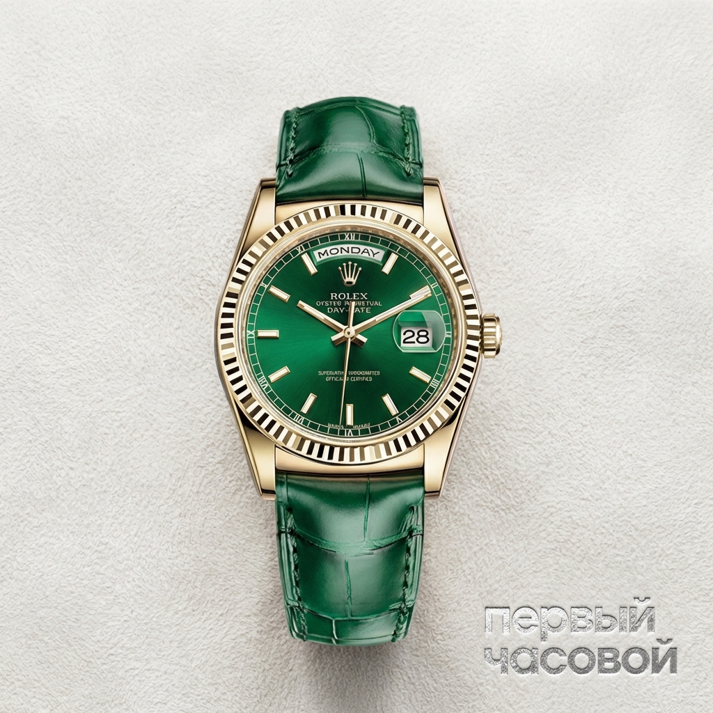 Rolex Day-Date 36 Yellow Gold Green Dial