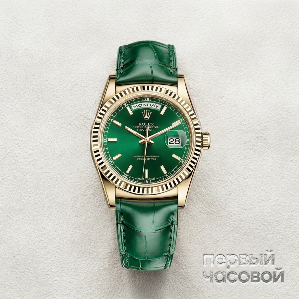 Rolex Day-Date 36 Yellow Gold Green Dial 118138-003