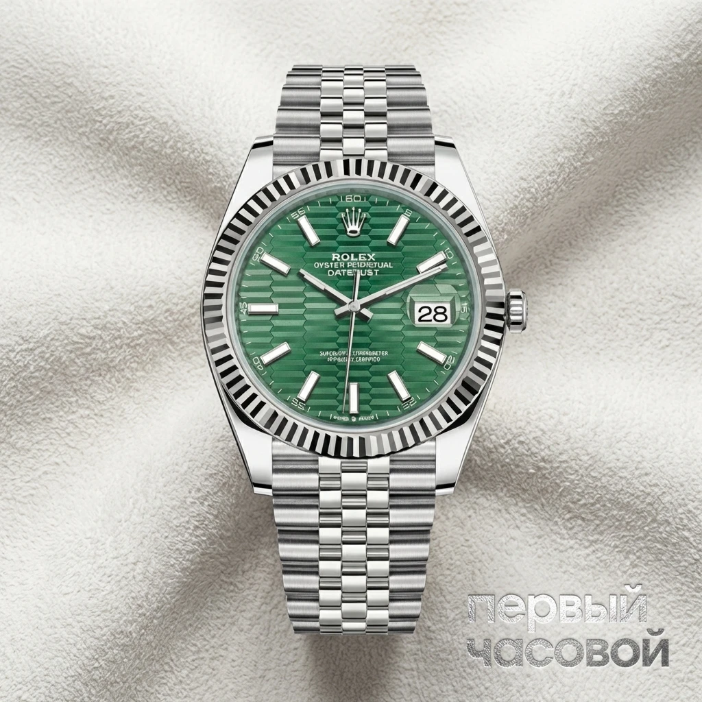 Купить элитные часы Rolex Datejust 41mm Mint Green Fluted Motif 2022 126334-0030: в наличии в Москве!