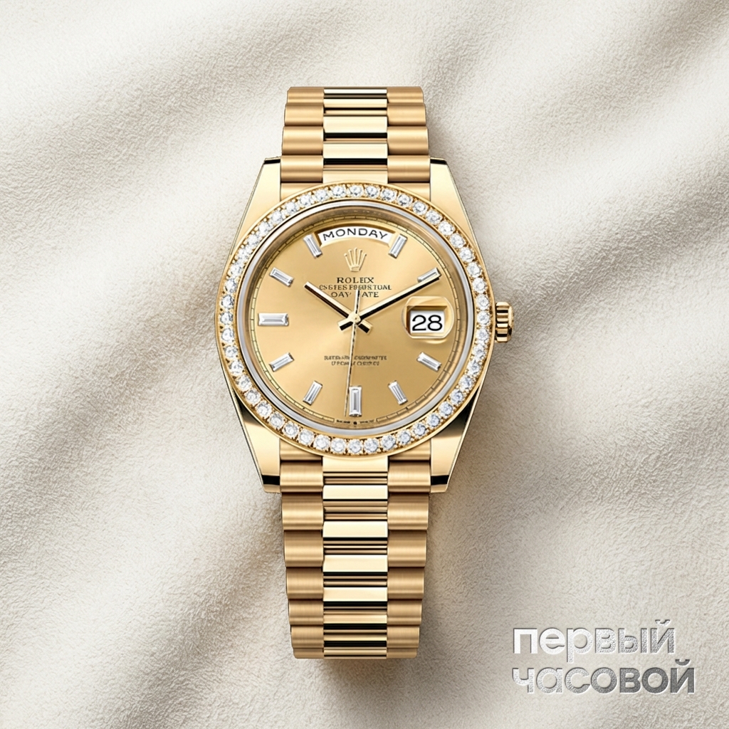Rolex Day-Date Yellow Gold Baguette 40 Mm