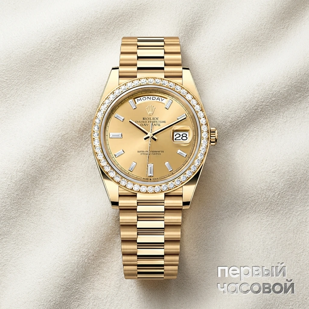 Rolex Day-Date Yellow Gold Baguette 40 Mm 228348RBR