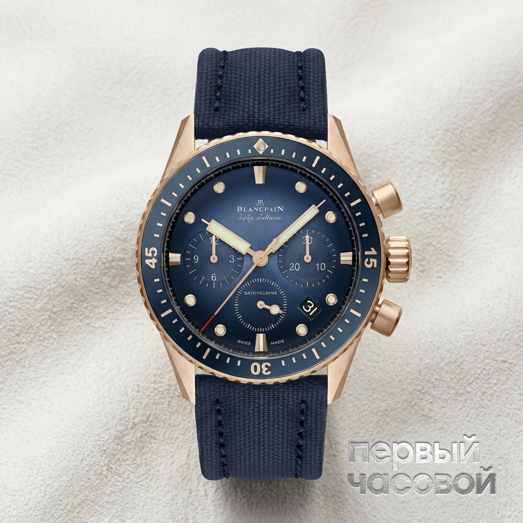 Купить элитные часы Blancpain Fifty Fathoms Bathyscaphe 5200 3640 O52B: в наличии в Москве!