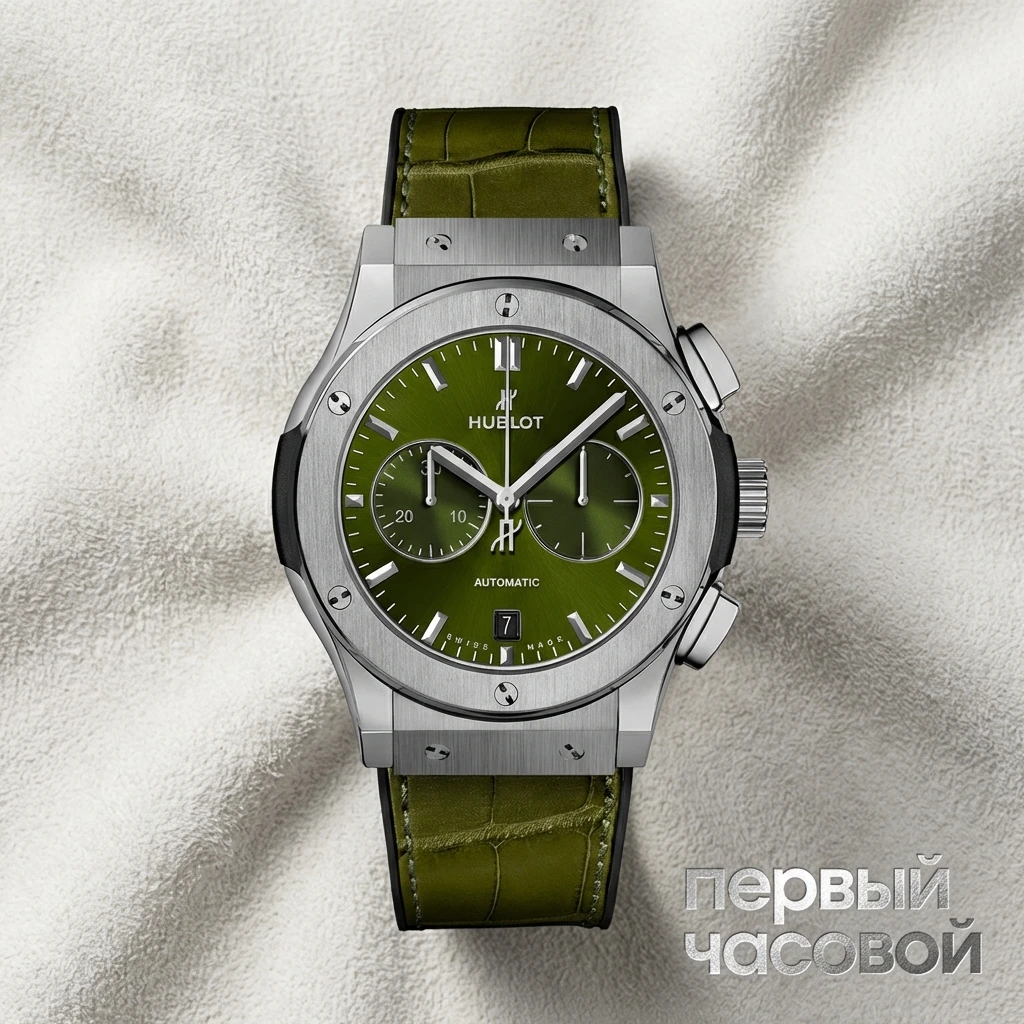 Купить элитные часы Hublot Classic Fusion Chronograph Titanium Green 541.NX.8970.LR: в наличии в Москве!