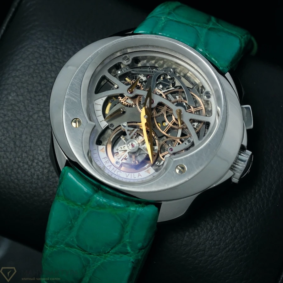 Купить элитные часы Franc Vila Cuatro Tourbillon Dail-Side Column Wheel Monopusher Chronograph FVA №4: в наличии в Москве!