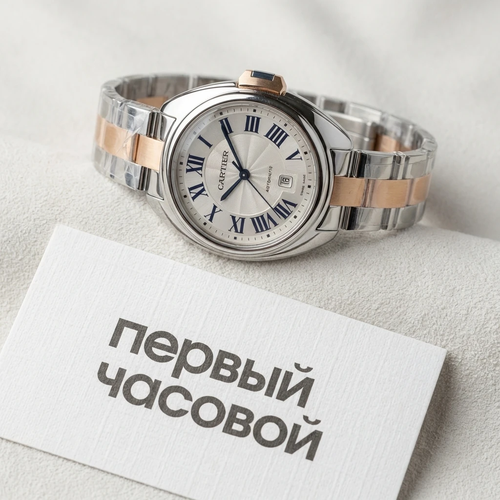 Купить элитные часы Cartier Cle De Cartier 31 Mm Steel And Rose Gold W2CL0004: в наличии в Москве!