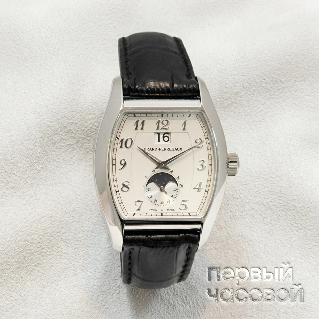 Купить элитные часы Girard-Perregaux Richeville Moonphase &amp; Big Date 27600-53-121-BACA: в наличии в Москве!