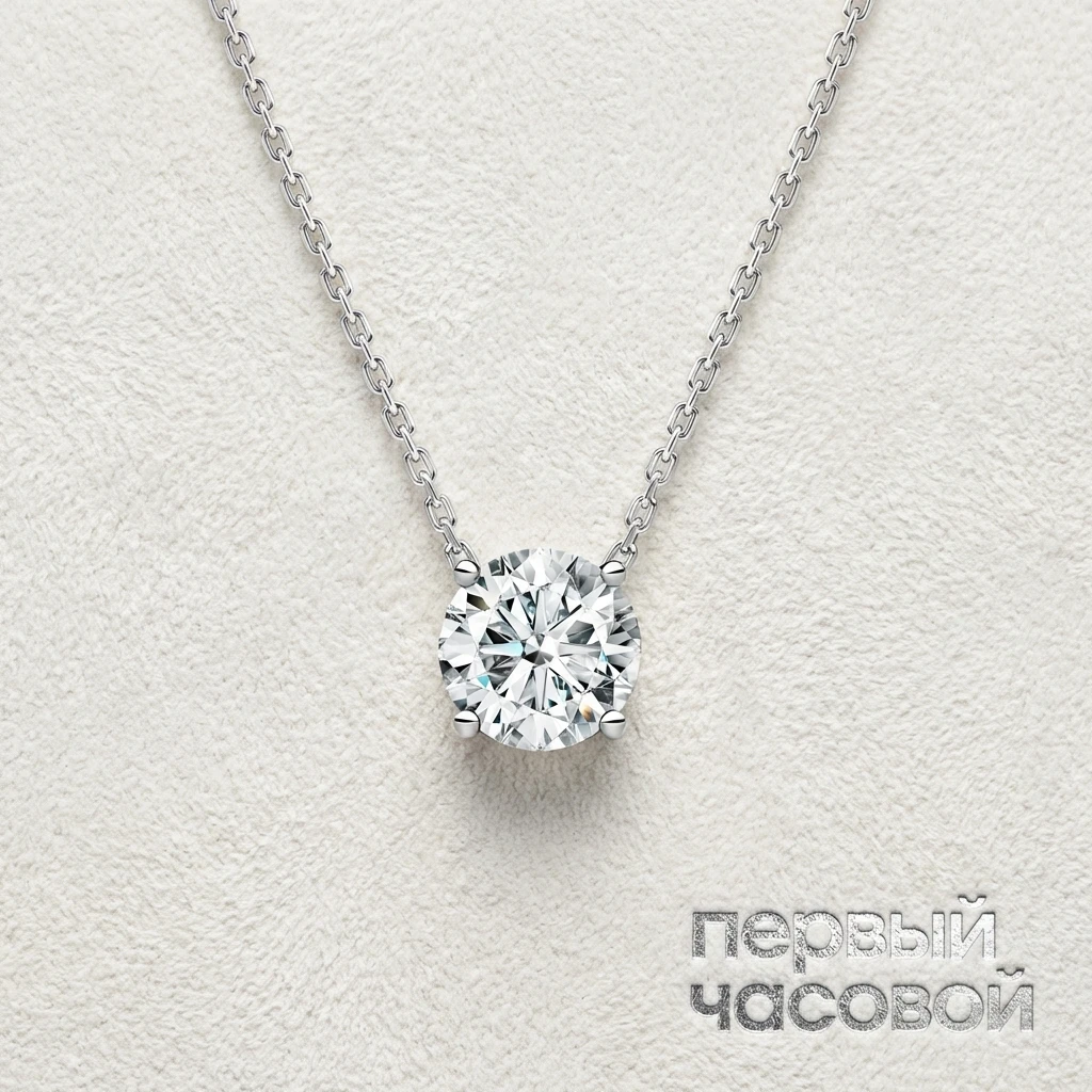 Купить украшение Studio jewelry Подвеска с бриллиантом 0,77 ct. K/Internally Flawless (3 excellent) : в наличии в Москве!