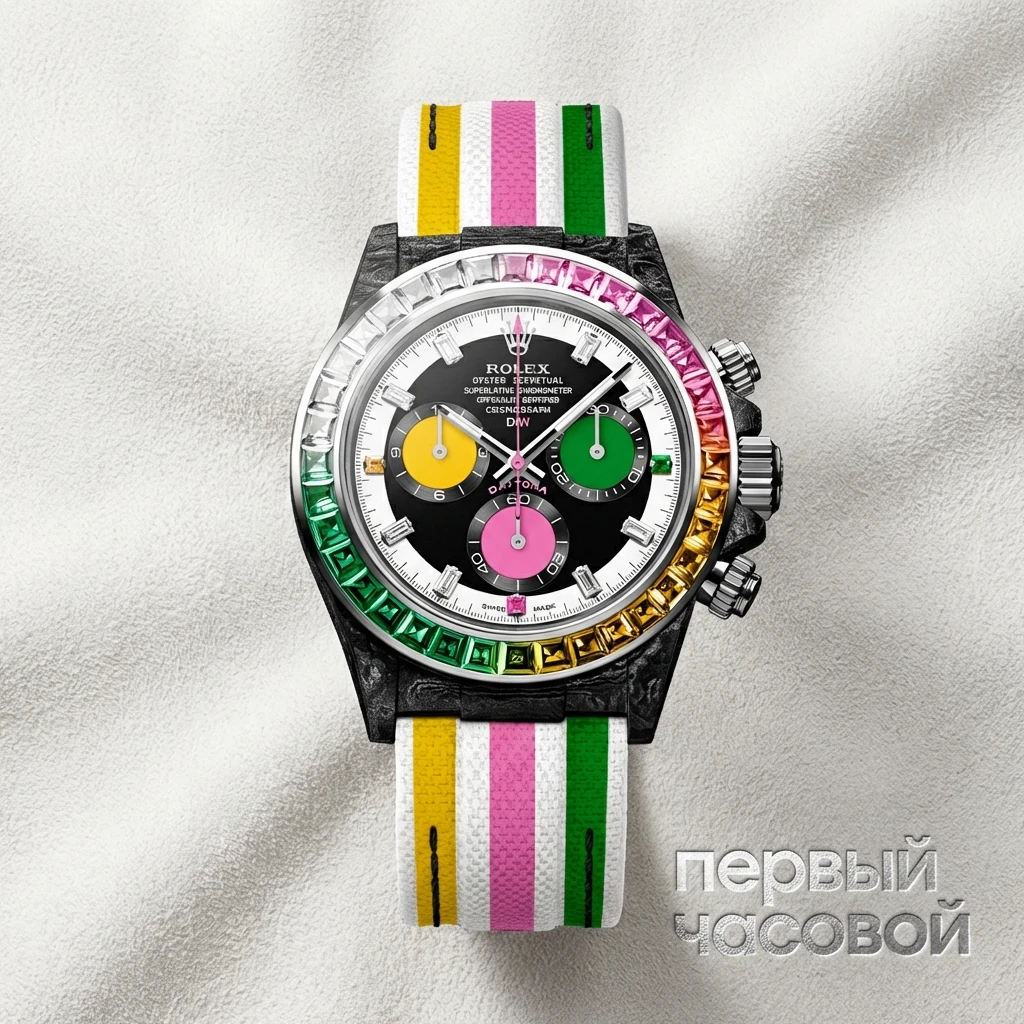 Купить элитные часы DiW Rolex Daytona 40 Mm Rainbow Candy : в наличии в Москве!