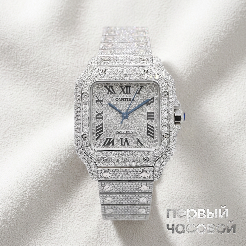 Cartier SANTOS DE CARTIER CUSTOM FULL PAVE DIAMOND