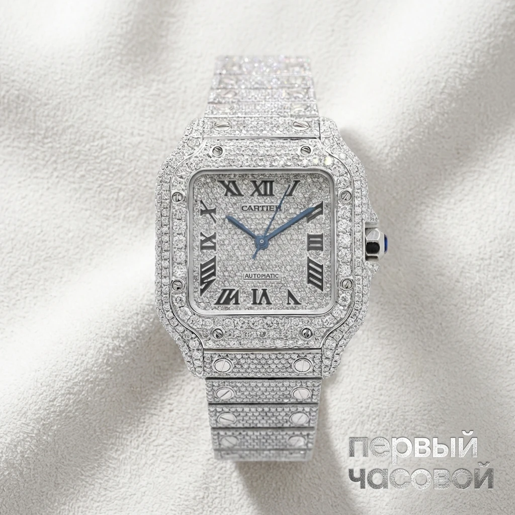 Cartier SANTOS DE CARTIER CUSTOM FULL PAVE DIAMOND WSSA0018