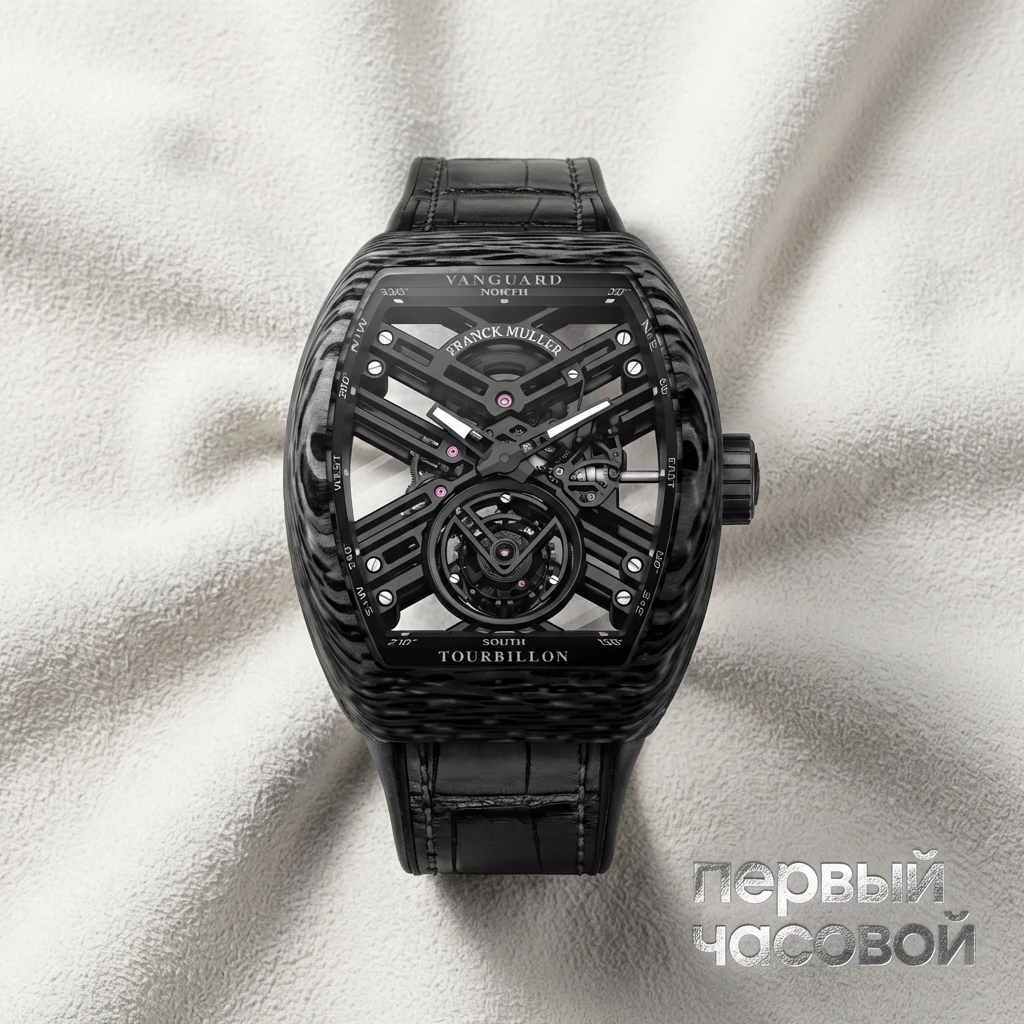 Купить элитные часы Franck Muller Mens Collection Vanguard Skeleton V 45 T SQT CARBONE: в наличии в Москве!