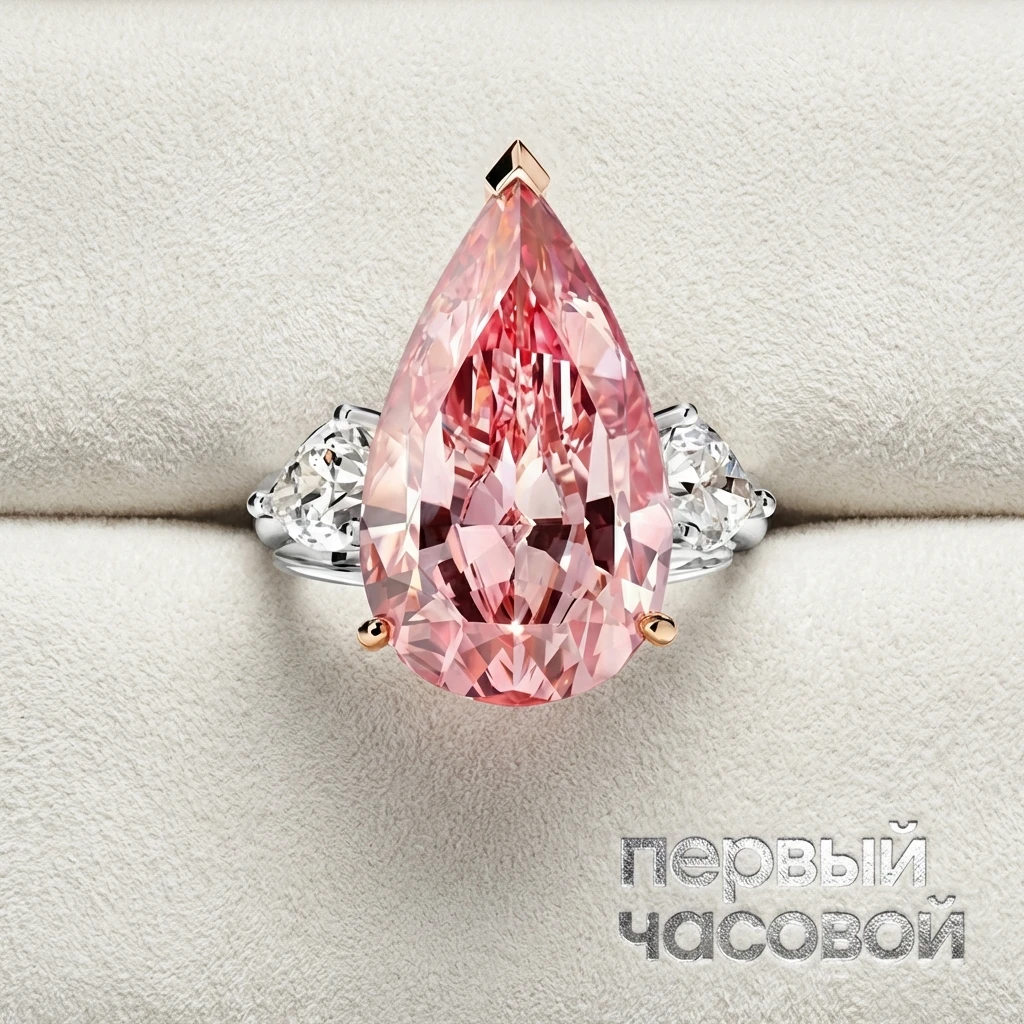 Купить украшение Studio jewelry Кольцо С Бриллиантом 4,04 Ct. Fancy Vivid Pink (Treated)/Vs1 : в наличии в Москве!