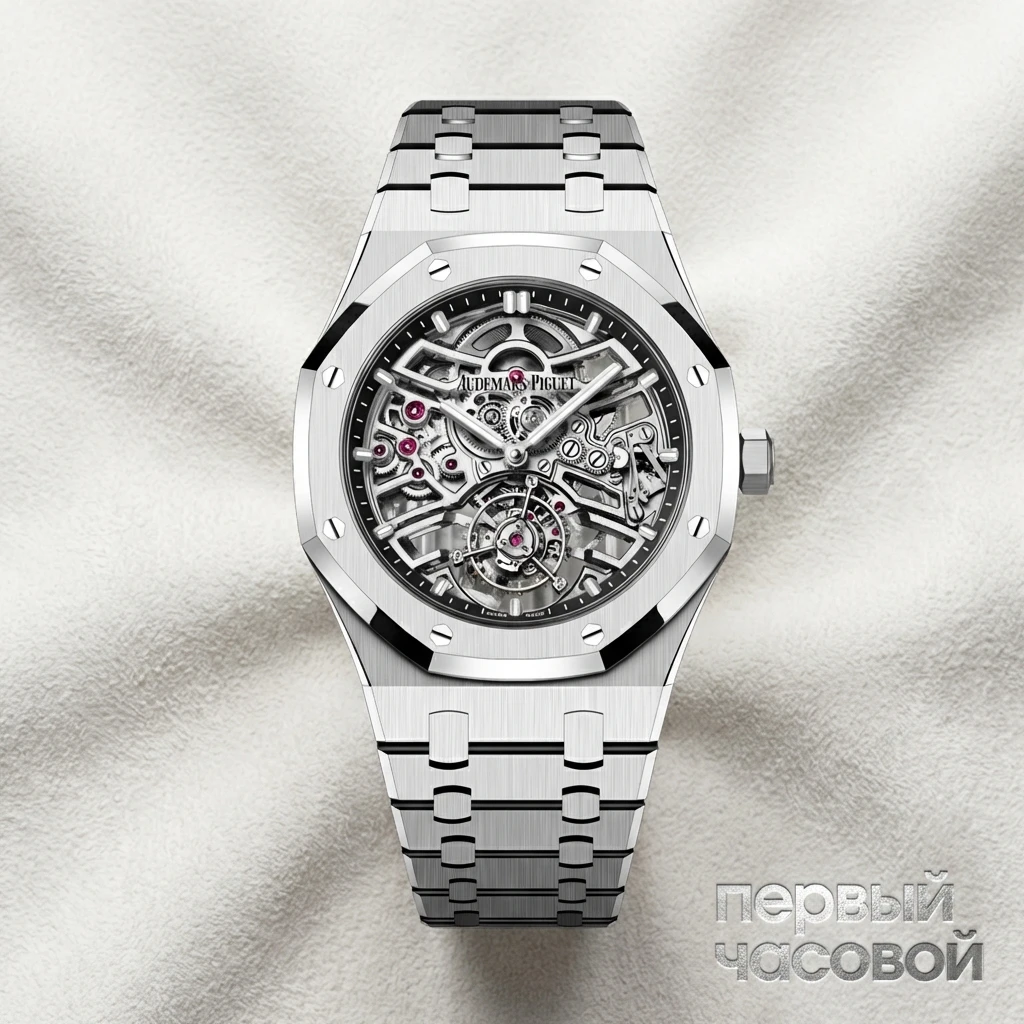 Купить элитные часы Audemars Piguet Royal Oak Selfwinding Flying Tourbillon Openworked 50TH ANNIVERSARY 26735ST.OO.1320ST.01 : в наличии в Москве!