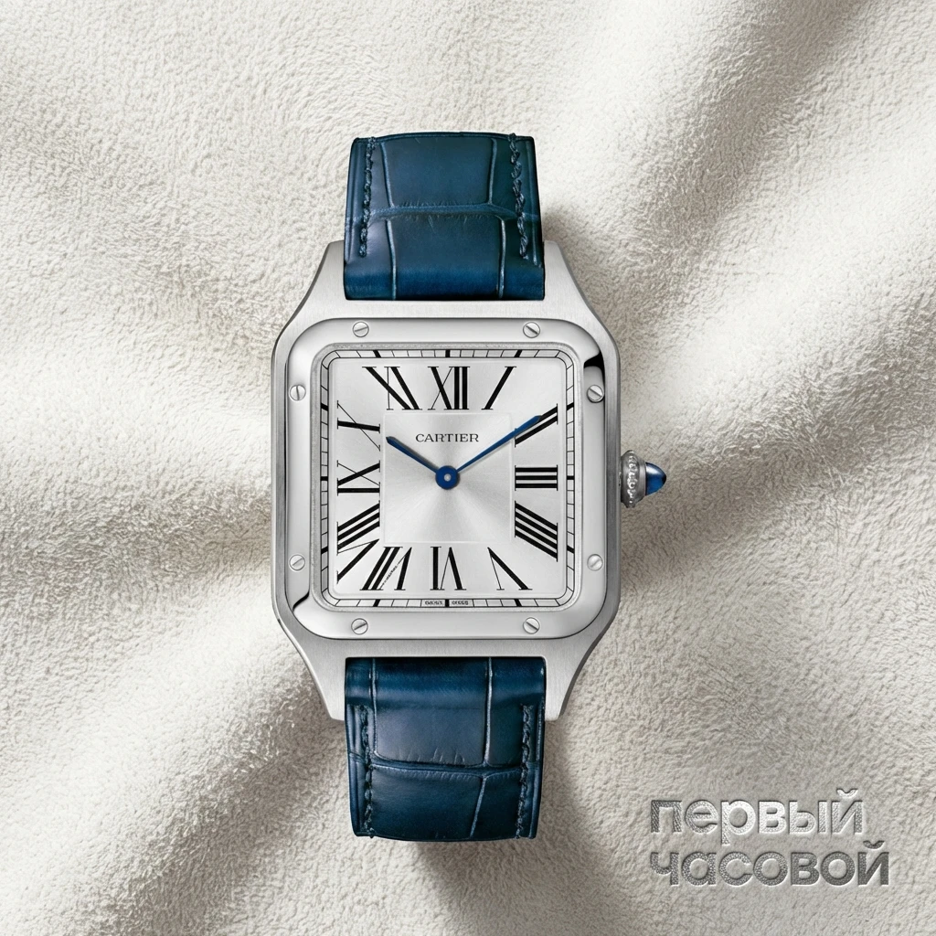 Купить элитные часы Cartier SANTOS-DUMONT STEEL QUARTZ Large model WSSA0085: в наличии в Москве!