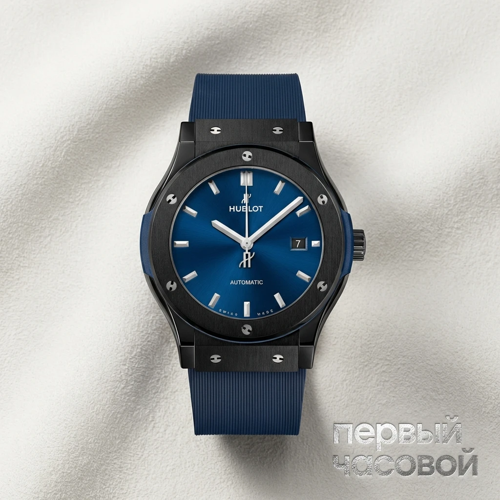 Купить элитные часы Hublot Classic Fusion Ceramic Blue 42 mm 542.CM.7170.RX: в наличии в Москве!