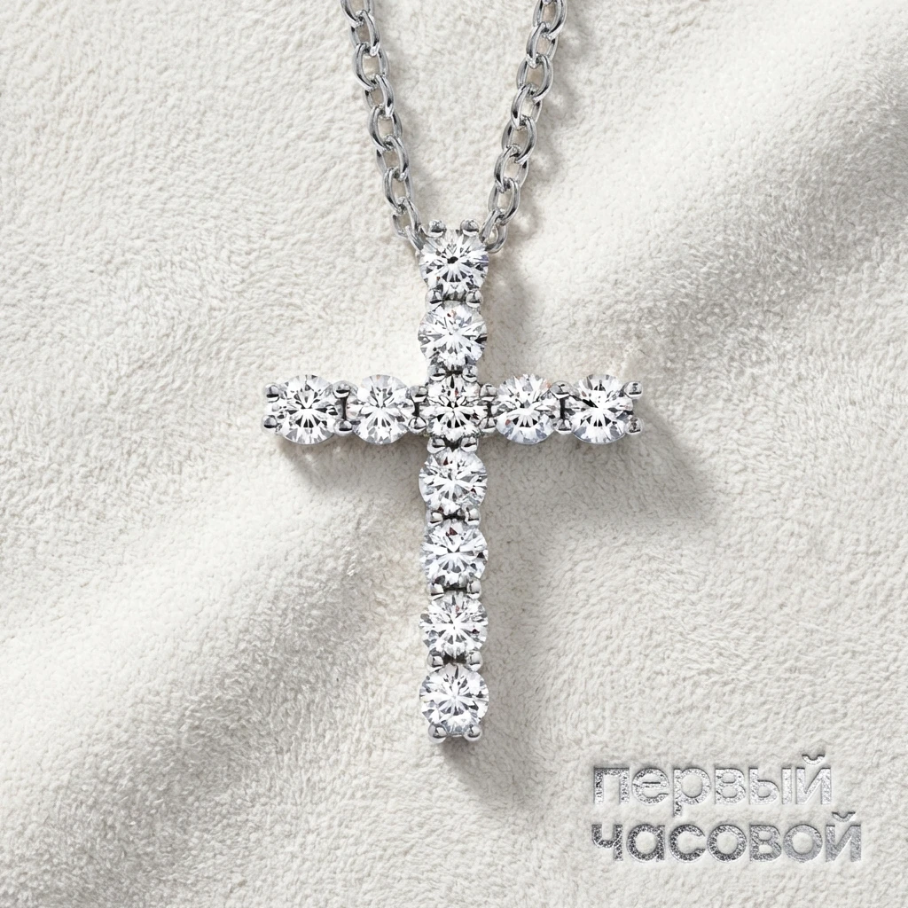 Купить украшение Studio jewelry Крест с бриллиантами 3,31 ct. D/VVS1 (3 excellent) : в наличии в Москве!