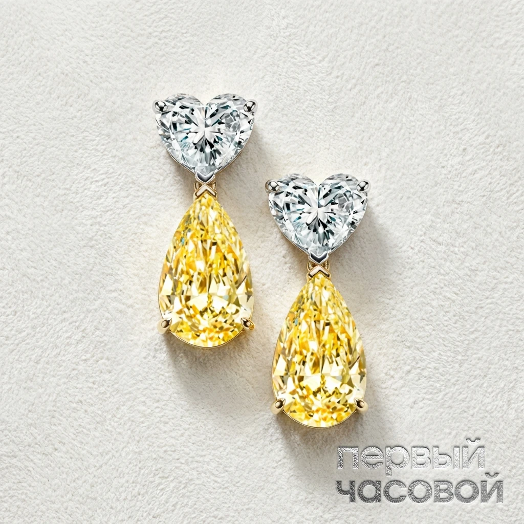 Купить украшение Studio jewelry Серьги С Бриллиантами 1,01/1,06 Ct. W To X Range/Vvs1 : в наличии в Москве!