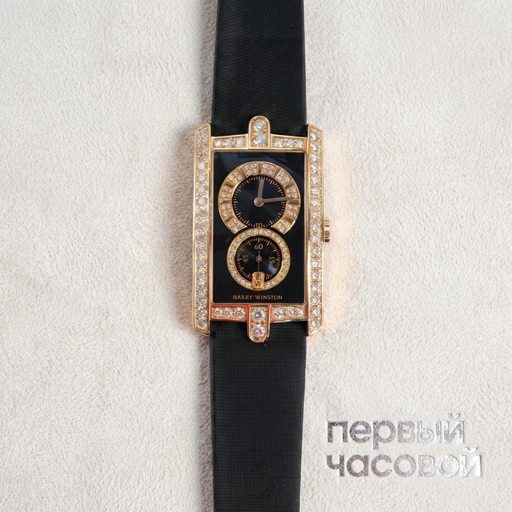 Купить элитные часы Harry Winston Avenue C Midsize Rose Gold Factory Diamonds 331/UQR: в наличии в Москве!