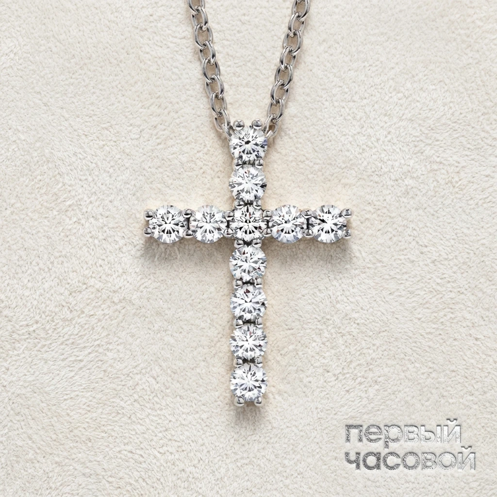 Купить украшение Studio jewelry Крест с бриллиантами 3,84 ct. G/VVS2 : в наличии в Москве!