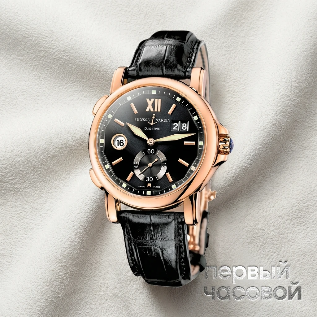 Купить элитные часы Ulysse N Dual Time Rose Gold 246-55: в наличии в Москве!