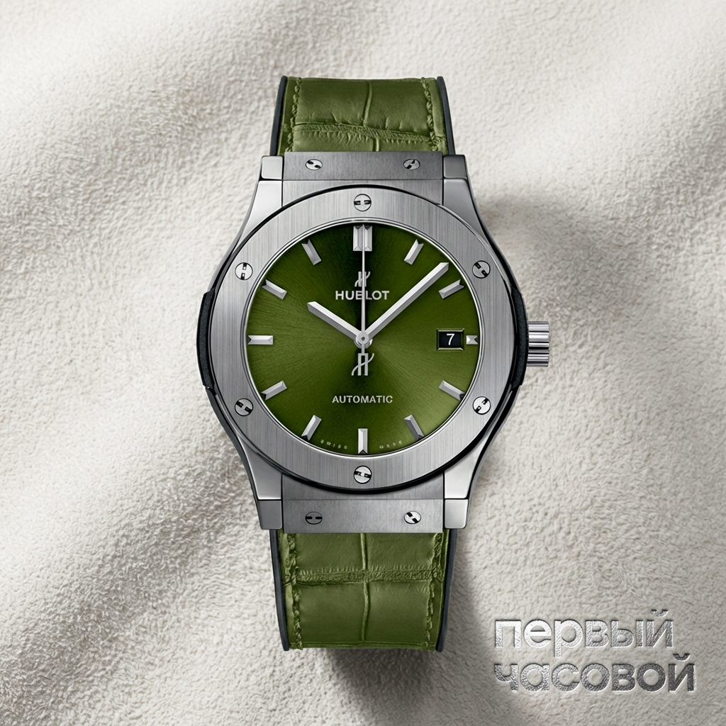 Hublot Fusion 45Mm Green Titanium Leather