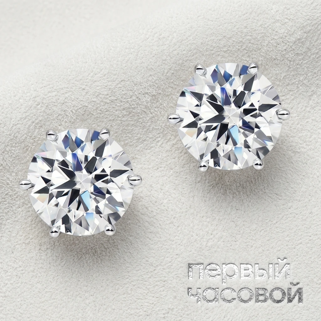 Купить украшение Studio jewelry Серьги С Бриллиантами 1,00/1,01 Ct. F/Si1 : в наличии в Москве!