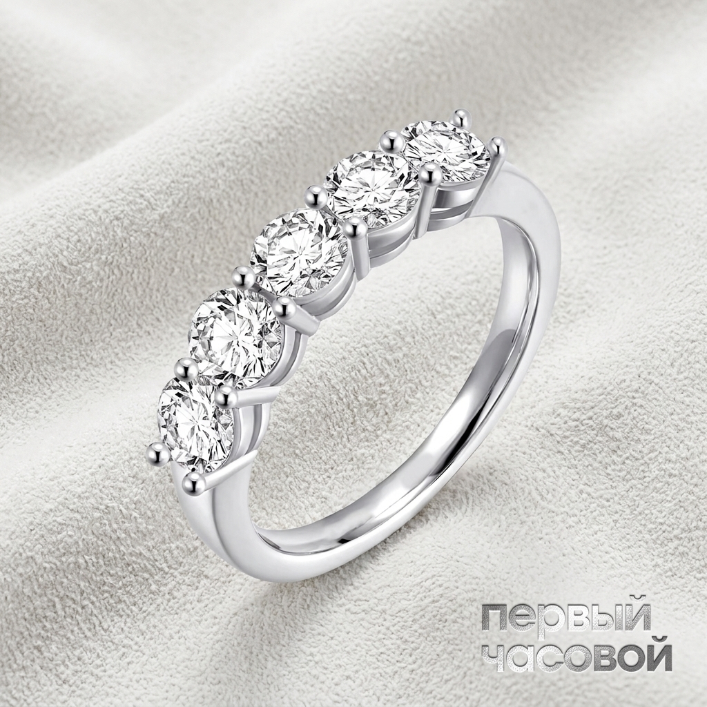 Studio jewelry Кольцо с бриллиантами 2,54 ct. H/VS (3 excellent)
