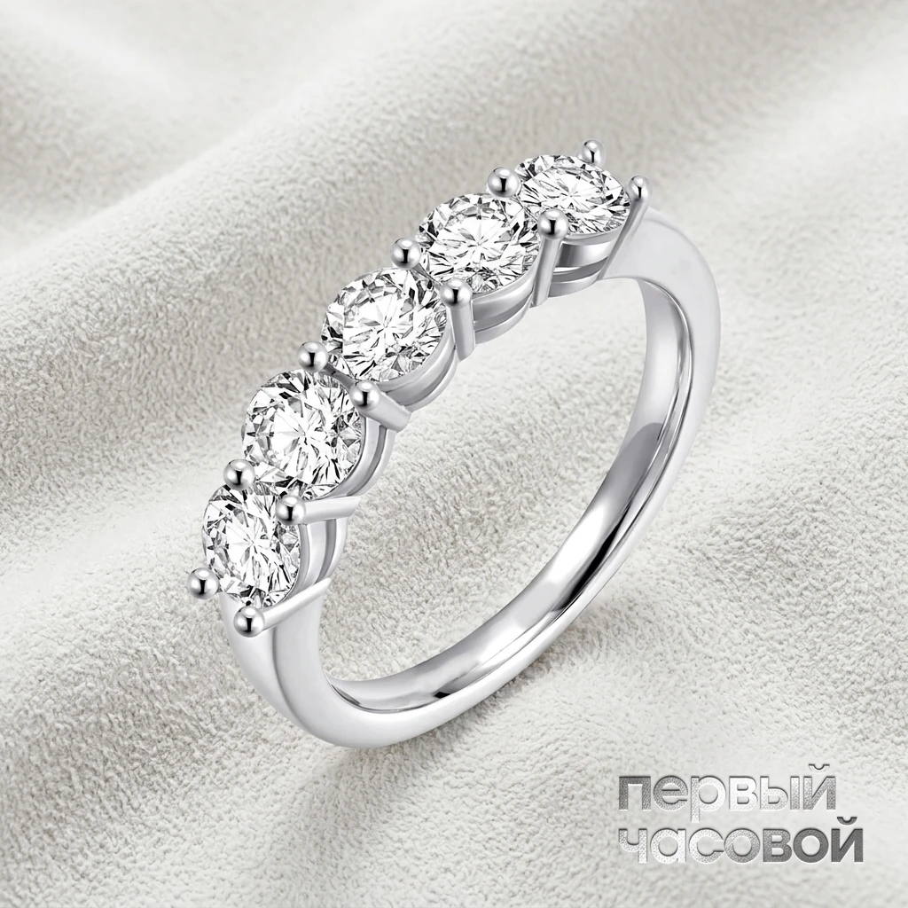 Studio jewelry Кольцо с бриллиантами 2,54 ct. H/VS (3 excellent)
