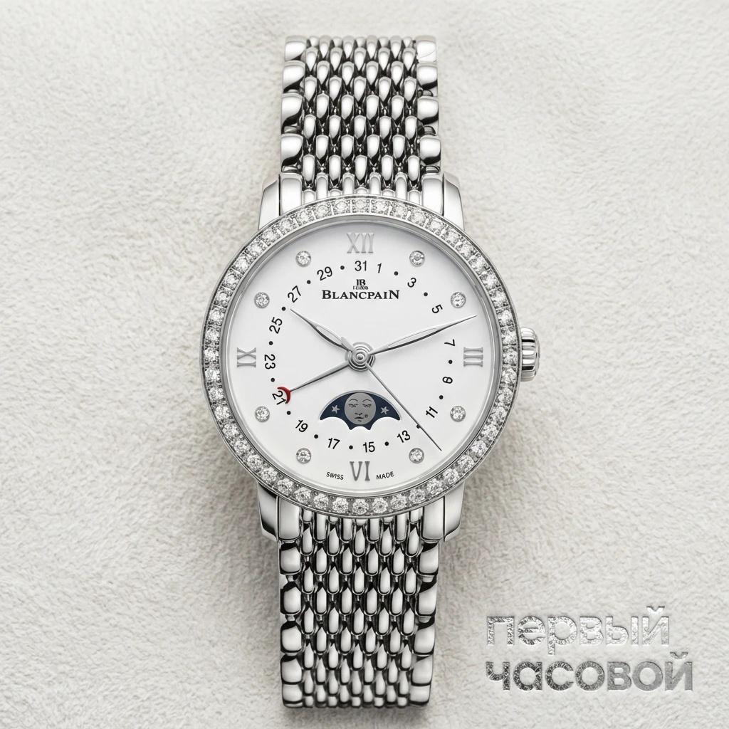 Купить элитные часы Blancpain Villeret Quantieme Phases De Lune 6106 4628 MMB: в наличии в Москве!