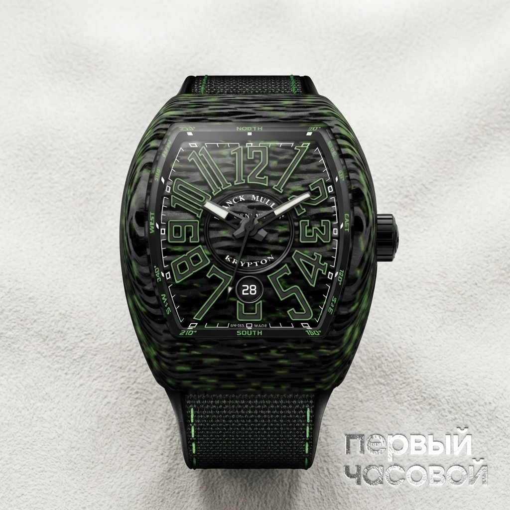 Franck Muller Mens Collection Vanguard V 45 SC DT Krypton Carbon.VE