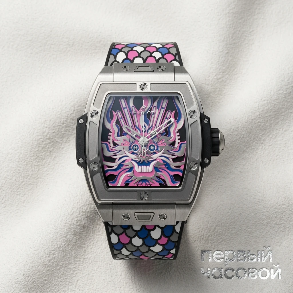 Купить элитные часы Hublot Shaped Spirit Of Big Bang Titanium Dragon 646.NX.6600.RX.CHF24: в наличии в Москве!