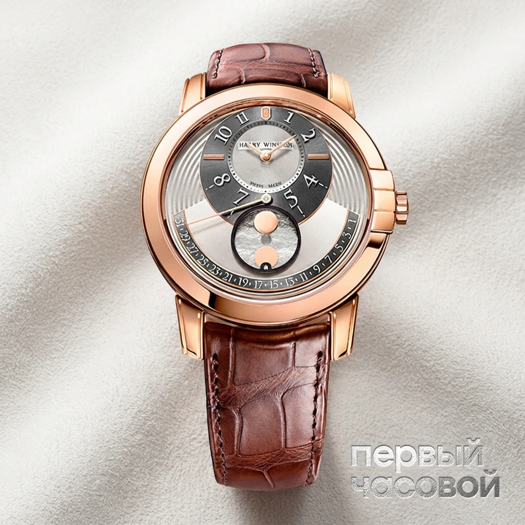 Купить элитные часы Harry Winston Midnight Moon Phase Automatic 42 mm MIDAMP42RR001: в наличии в Москве!