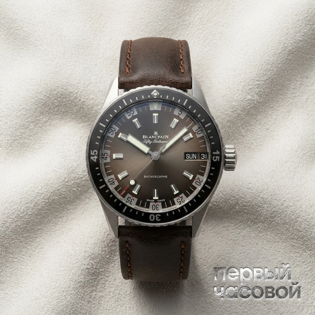 Купить элитные часы Blancpain Fifty Fathoms Bathyscaphe Jour Date 70 5052 1110 63A: в наличии в Москве!