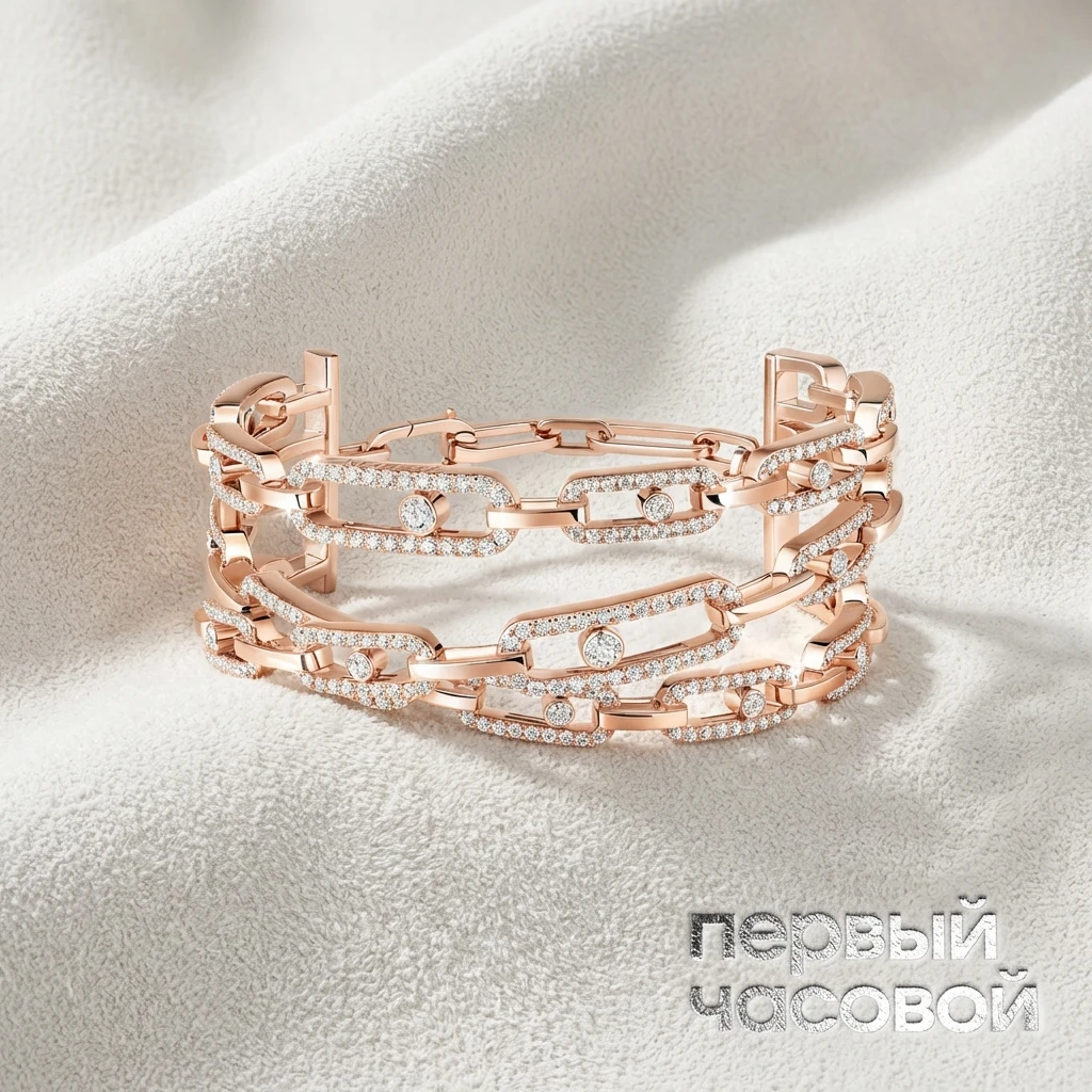 Купить украшение Messika Move Link 3-Row Cuff, Rg 13512-PG: в наличии в Москве!