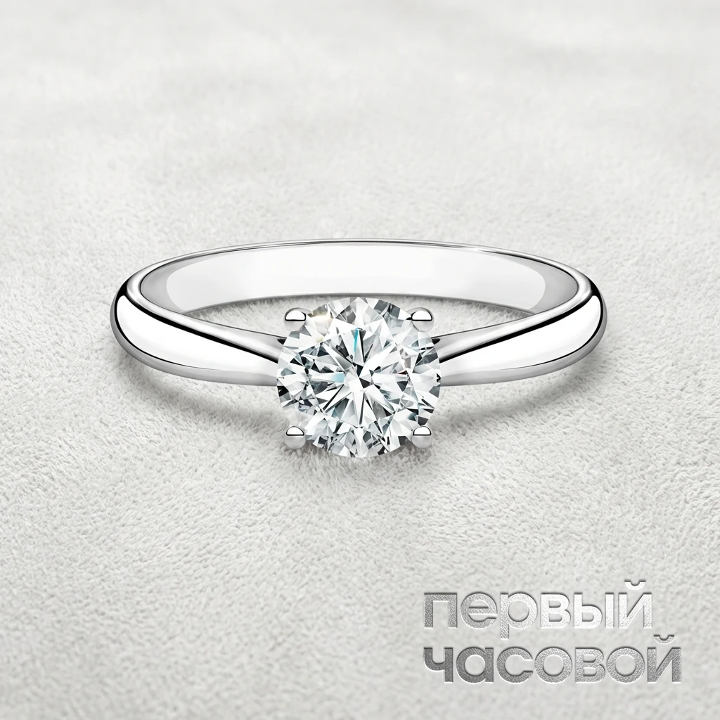 Купить украшение Studio jewelry Кольцо с бриллиантом 1,03 ct. G/Si1 (3 Excellent) : в наличии в Москве!