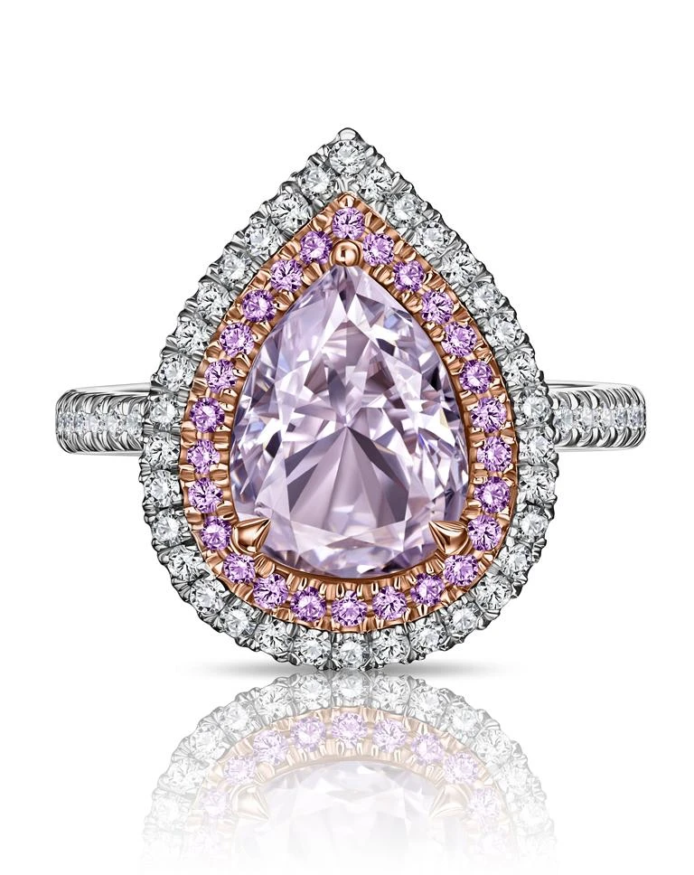 Купить украшение NO NAME Кольцо с бриллиантом 2,55 ct. Fancy Light Purplish Pink : в наличии в Москве!