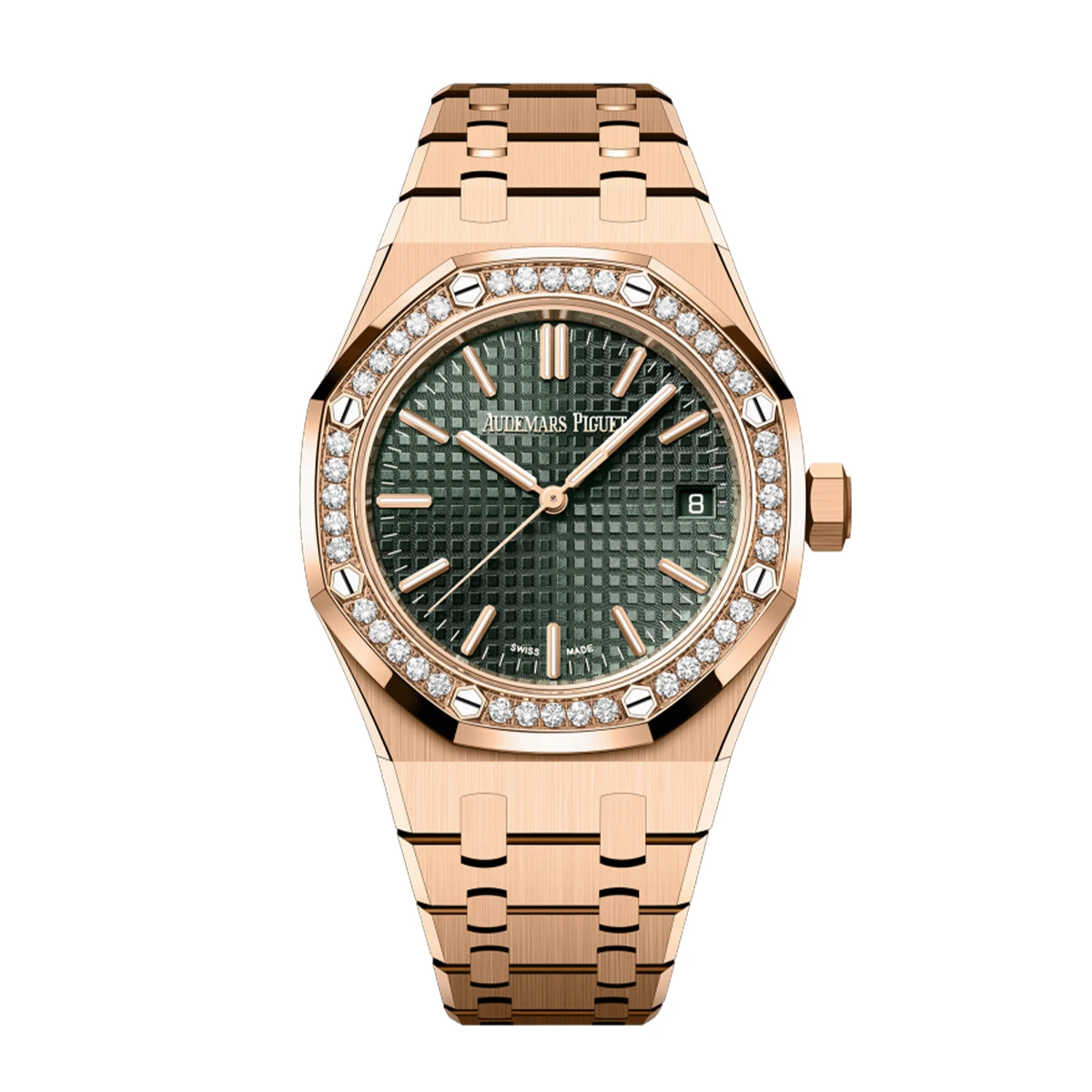 Купить элитные часы Audemars Piguet Royal Oak 37Mm Rose Gold Green Dial 50TH ANNIVERSARY «50-ЛЕТНИЙ ЮБИЛЕЙ» 15551OR.ZZ.1356OR.03: в наличии в Москве!