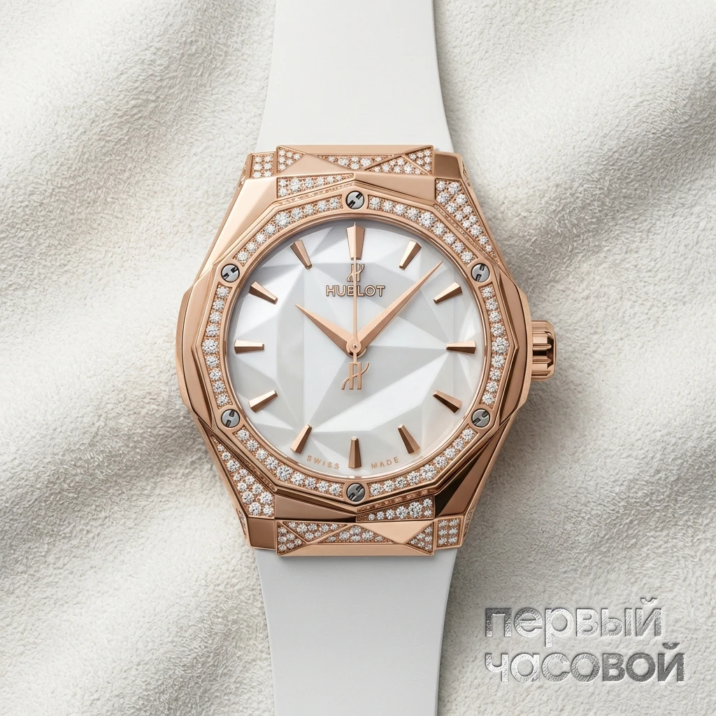 Купить элитные часы Hublot Classic Fusion Orlinski King Gold White Alternative Pave 550.OS.2200.RW.1804.ORL20: в наличии в Москве!
