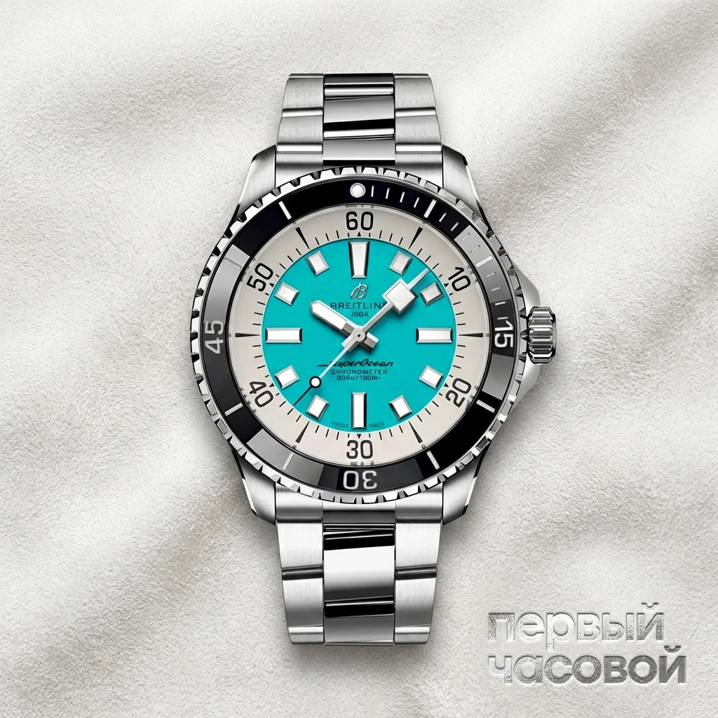 Купить элитные часы Breitling Superocean Automatic 44 Tiffany Dial A17376211L2A1: в наличии в Москве!